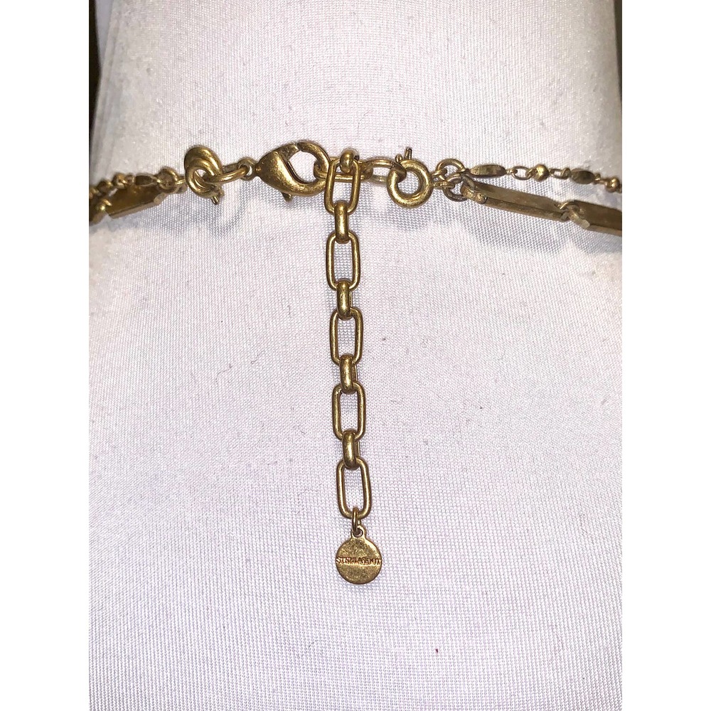 Stella and Dot Double Strand Two in One Hammered Gold Beaded Necklace EUC - Picture 3 of 4